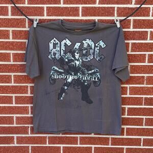 Acdc x marvel iron man 2 movie promo band shirt